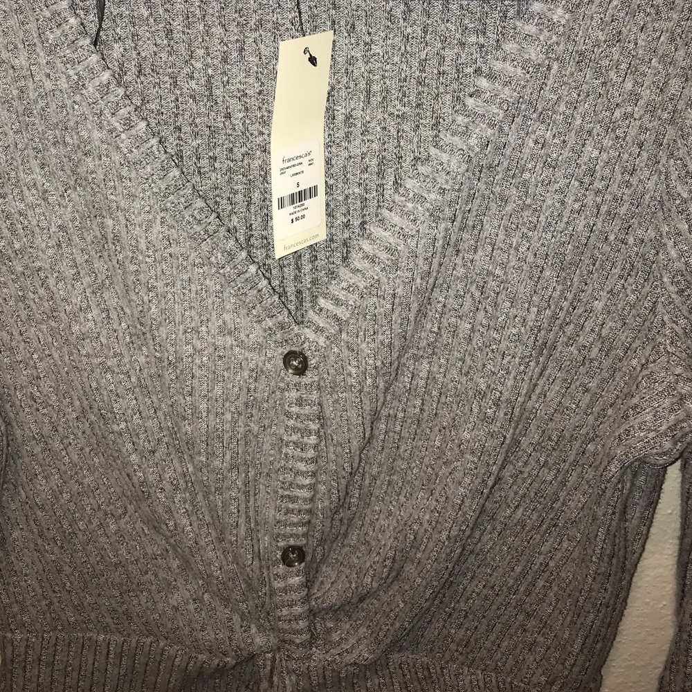 Gray Ribbed Dress - Picture 2 of 3